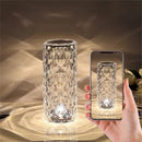 ✨ Luminária de Cristal LED 16 Cores – Abajur Decorativo com Efeito 3D