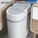 Lixeira Inteligente 12L com Sensor de Movimento, Sem Contato, Design Slim 15cm para Espaços Pequenos