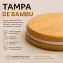Kit 2/3/5 Potes Vidro Hermético 1000ml Tampa Bambu Premium Mantimento Organização Top Max