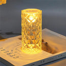 ✨ Luminária de Cristal LED 16 Cores – Abajur Decorativo com Efeito 3D