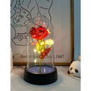 Rosa Encantada com Luz LED - Flor Eterna Decorativa em Cúpula de Acrílico